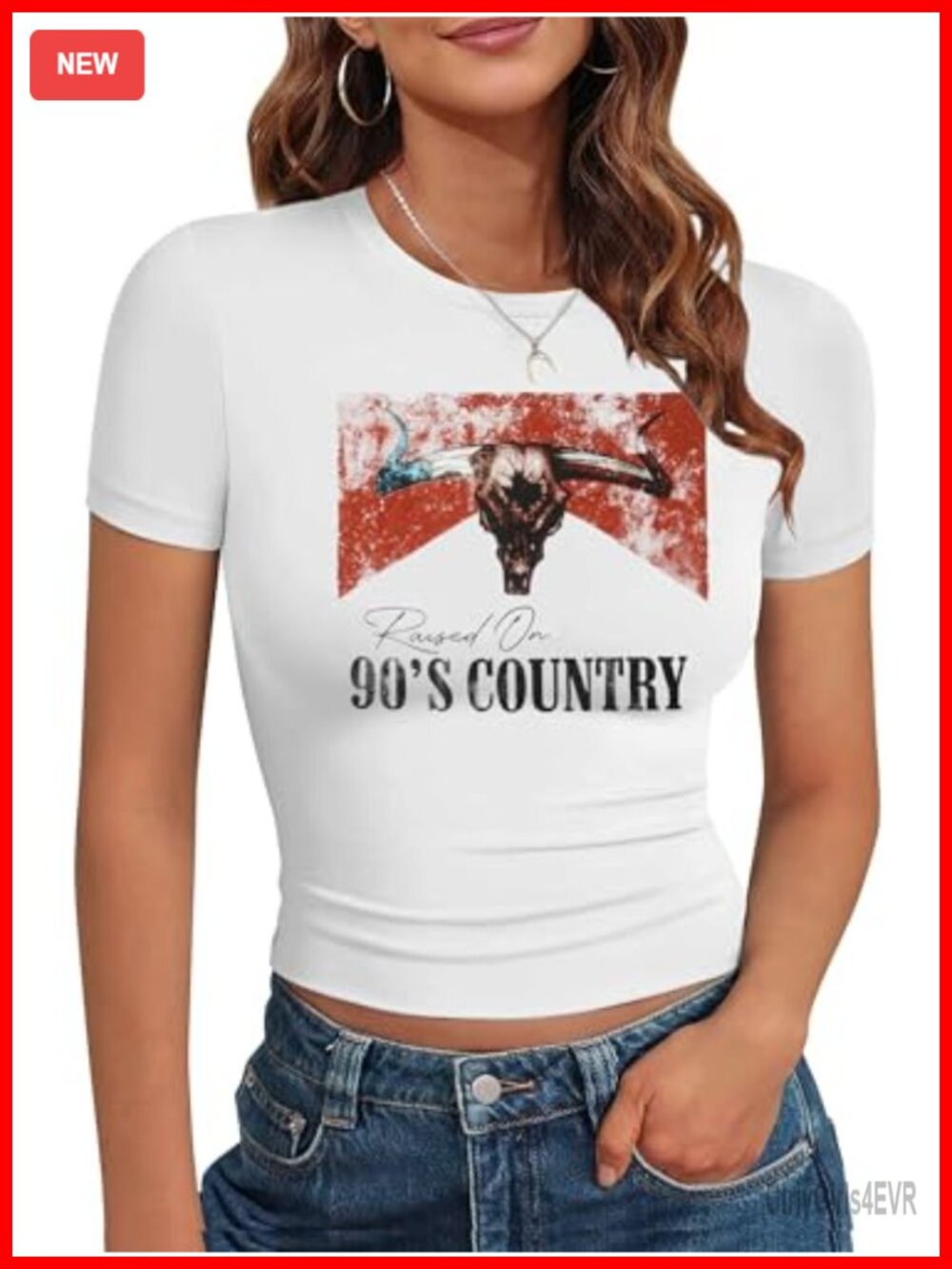 Western Cowgirl Crop Top Slim Fit Short Sleeve Concert T-Shirt